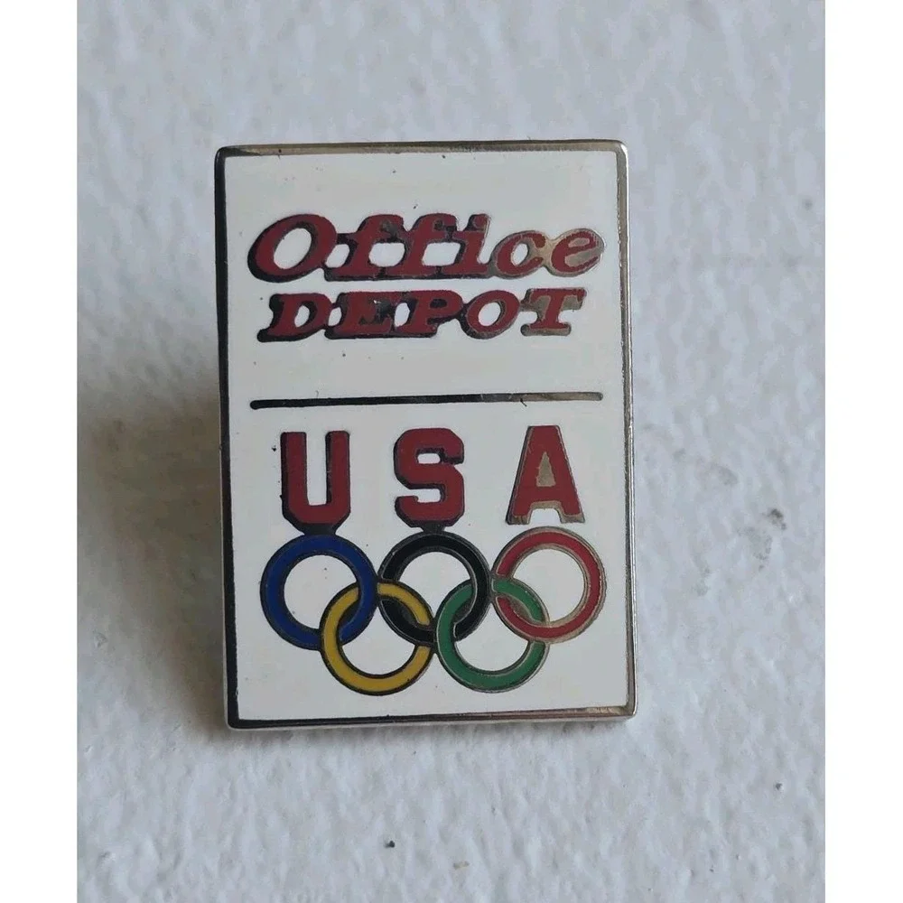 Vtg Office Depot Olympics Enamel Lapel Pin Tie Tack‎ Hat Pin Salt Lake City 2002